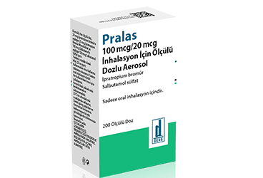 PRALAS 100 MCG/ 20 MCG INHALASYON ICIN COZELTI ICEREN OLCULU DOZLU AEROSOL (200 DOZ)